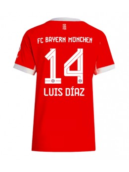Billige Bayern Munich Luis Diaz #14 Hjemmedrakt Dame 2025-26 Kortermet